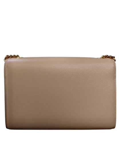 Saint Laurent Grain De Poudre Small Monogram Kate Satchel Nude Powder