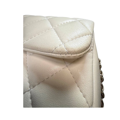 Chanel "My Precious" Flap Bag Imitation Pearl White Lambskin Light Gold Hardware