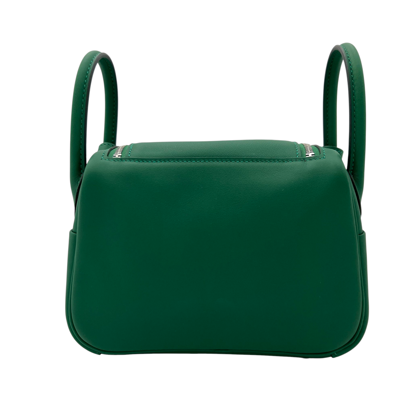HERMÈS Mini Lindy II 20 Swift Leather Bag Vert Moyen PHW Stamp K (2025)