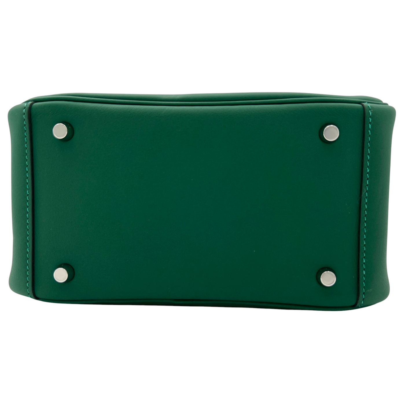 HERMÈS Mini Lindy II 20 Swift Leather Bag Vert Moyen PHW Stamp K (2025)