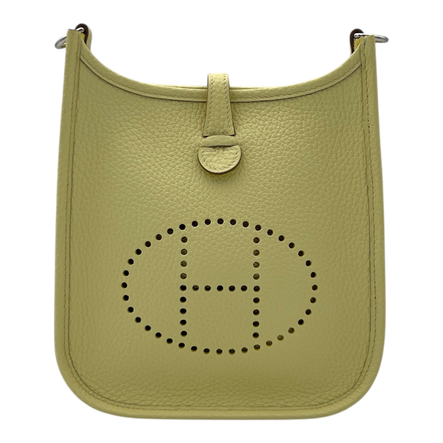 HERMÈS Evelyne TPM in Jaune Milton with Palladium Hardware Stamp K (2025)