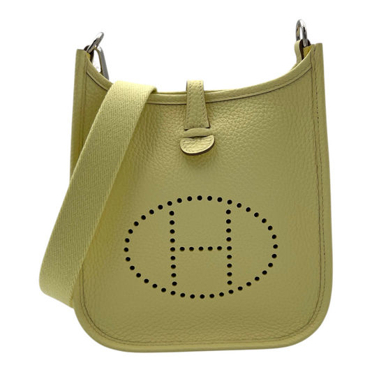 HERMÈS Evelyne TPM in Jaune Milton with Palladium Hardware Stamp K (2025)
