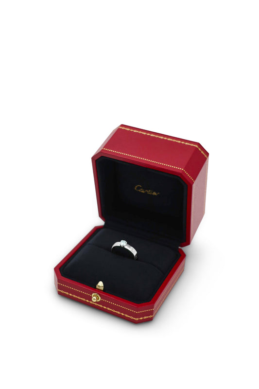 Cartier Love Solitaire Diamond Ring 18K Gold – 0.37 CT (Size 50)