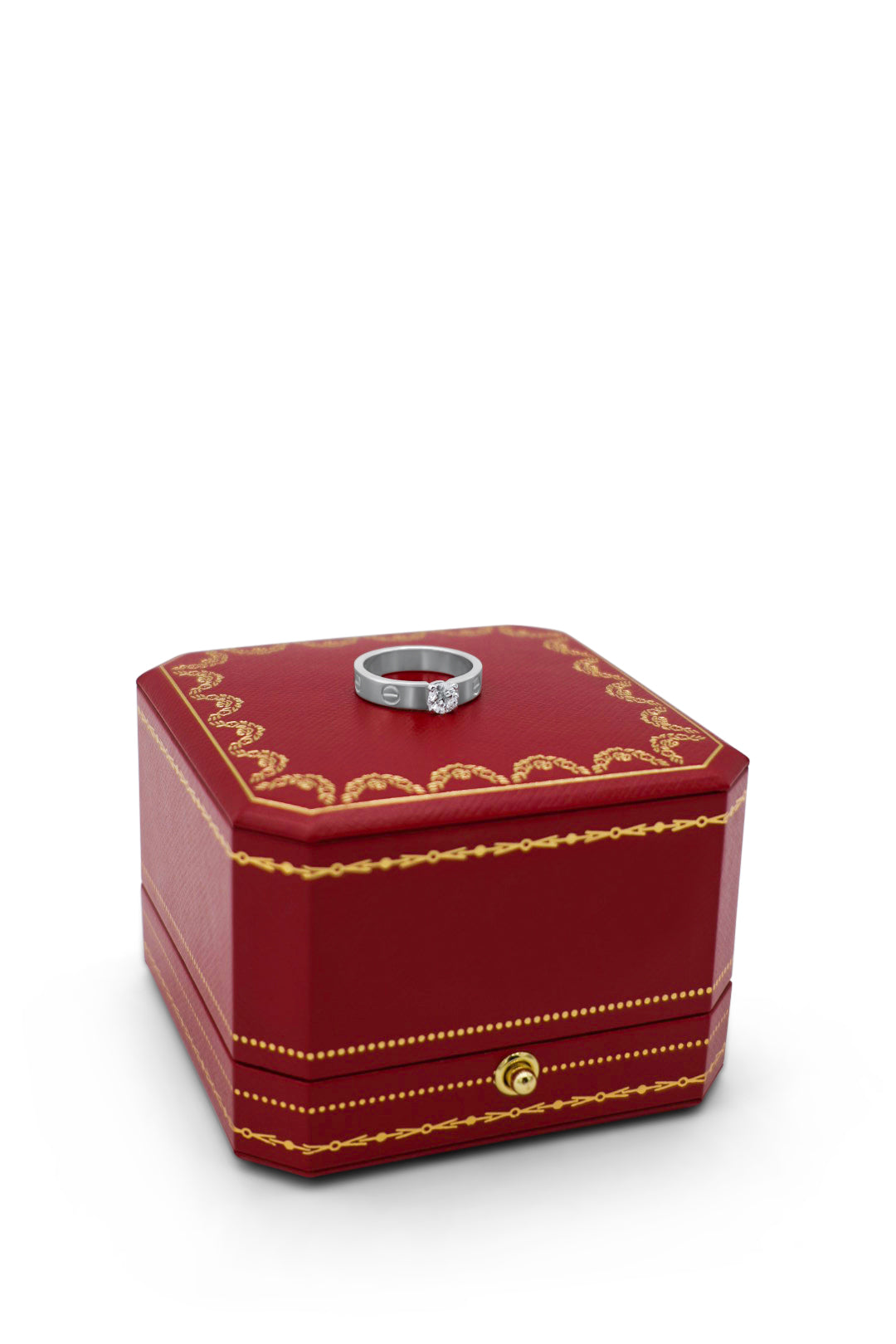 Cartier Love Solitaire Diamond Ring 18K Gold – 0.37 CT (Size 50)