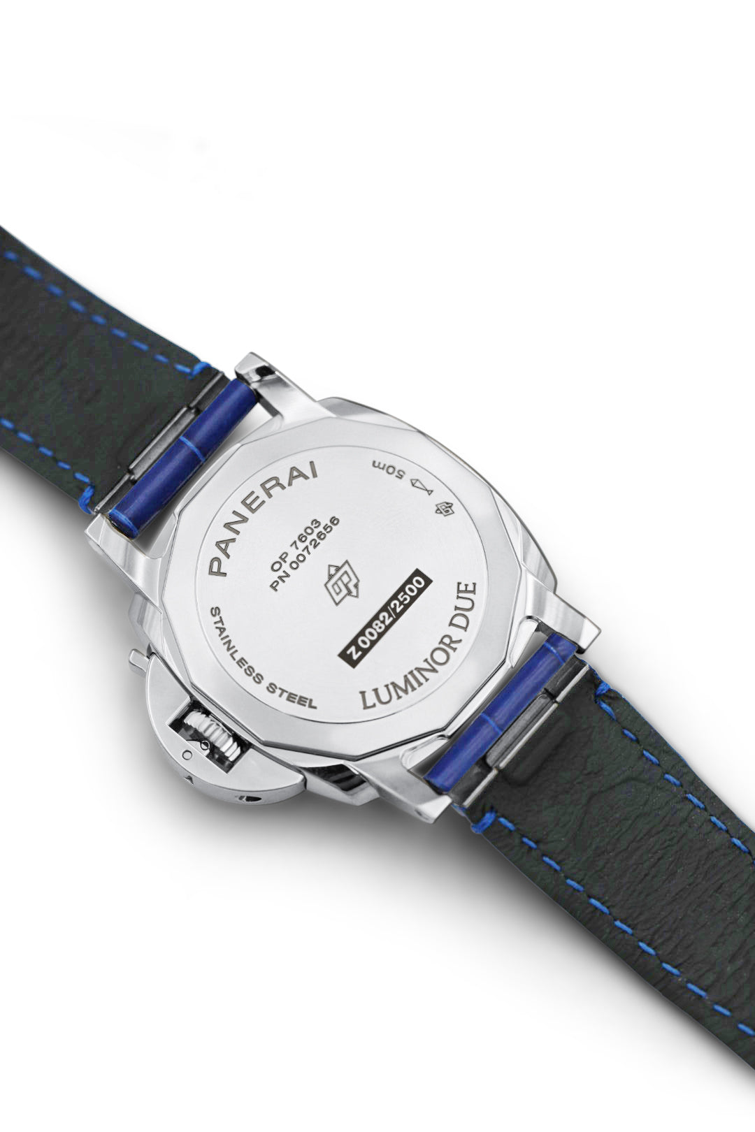 Panerai Luminor Due Blue Sunburst Dial Steel Automatic
