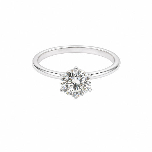 JANARY Round Brilliant 3-Carat Diamond Ring in 18K White Gold