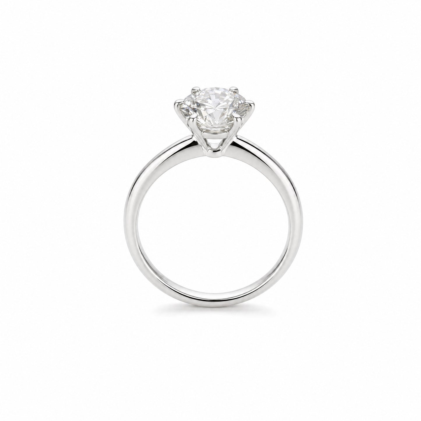JANARY Round Brilliant 3-Carat Diamond Ring in 18K White Gold