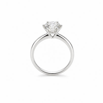 JANARY Round Brilliant 3-Carat Diamond Ring in 18K White Gold