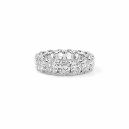 JANARY Oval Cut 8-Carat Diamond Eternity Ring in Platinum