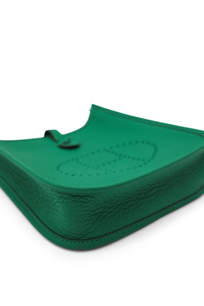 Hermès Vert Vertigo Evelyne TPM 16 in Taurillon Clemence Leather with PHW