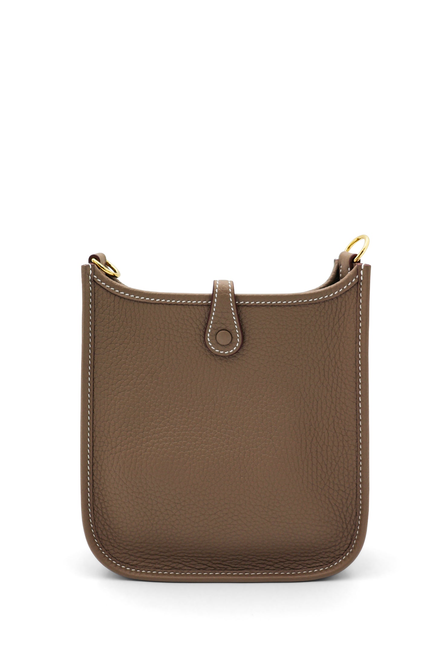 Hermès Etoupe/Bleu Indigo Evelyne Amazone TPM 16 in Clemence Leather with GHW