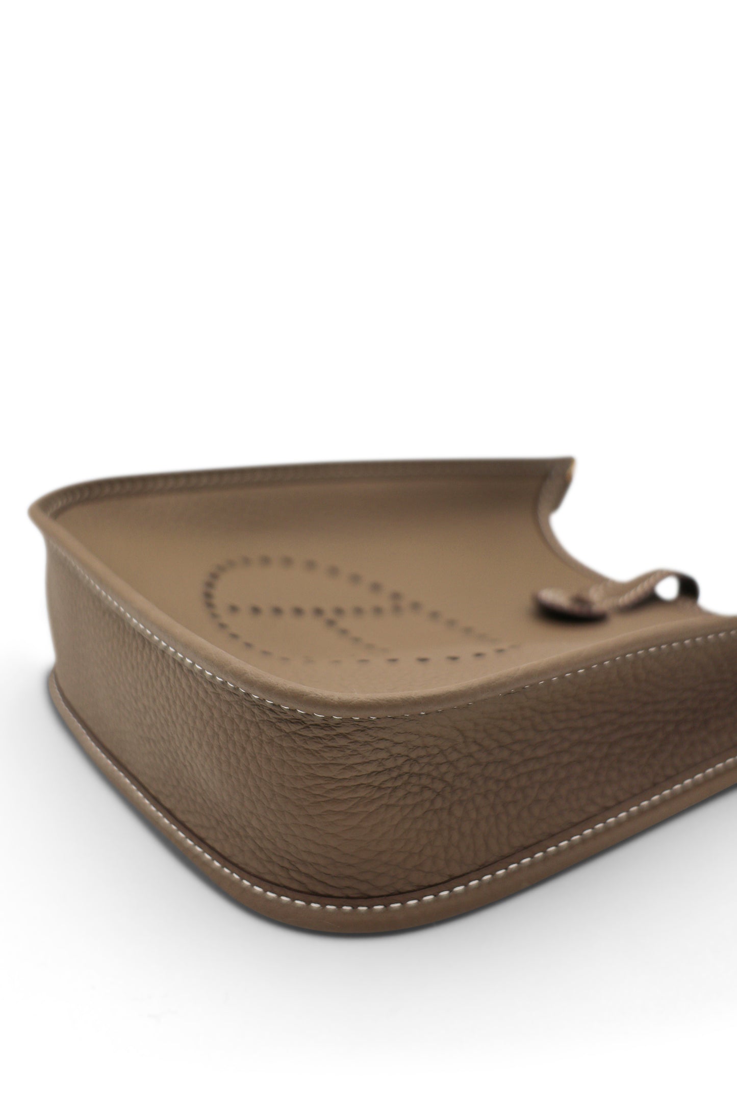 Hermès Etoupe/Bleu Indigo Evelyne Amazone TPM 16 in Clemence Leather with GHW