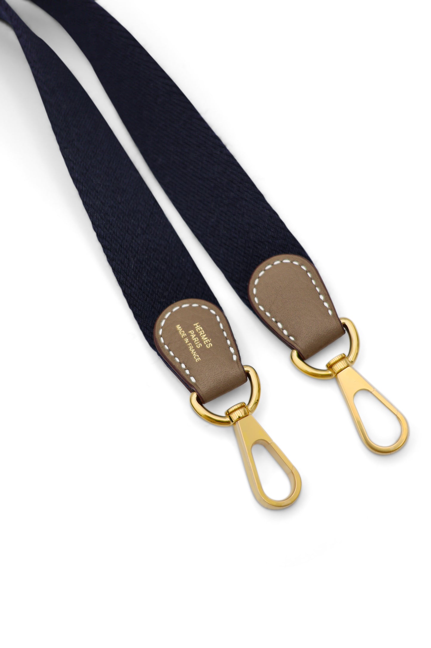 Hermès Etoupe/Bleu Indigo Evelyne Amazone TPM 16 in Clemence Leather with GHW