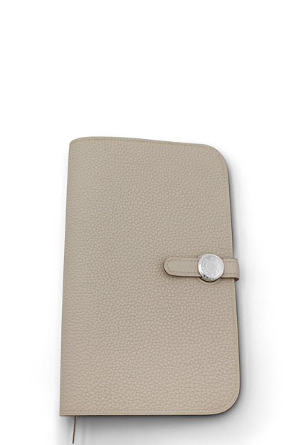 Hermès Dogon Long Wallet in Beton with PHW