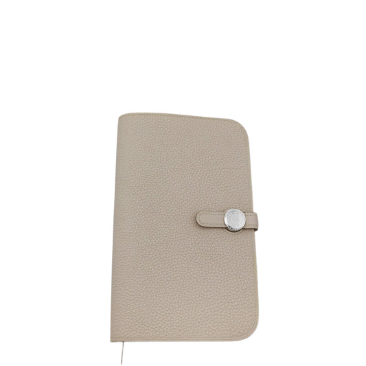 Hermès Dogon Long Wallet in Beton with PHW