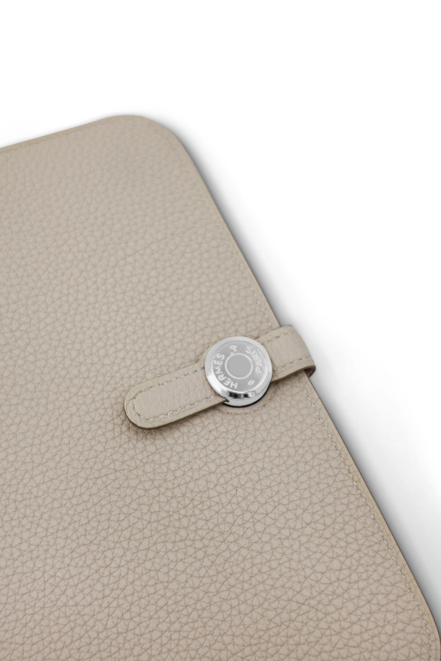 Hermès Dogon Long Wallet in Beton with PHW