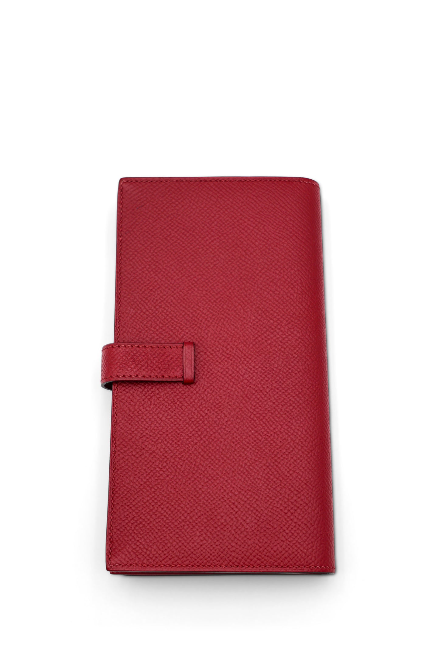 Hermès Bearn Soufflet Wallet in Rouge Ash with Gold Hardware