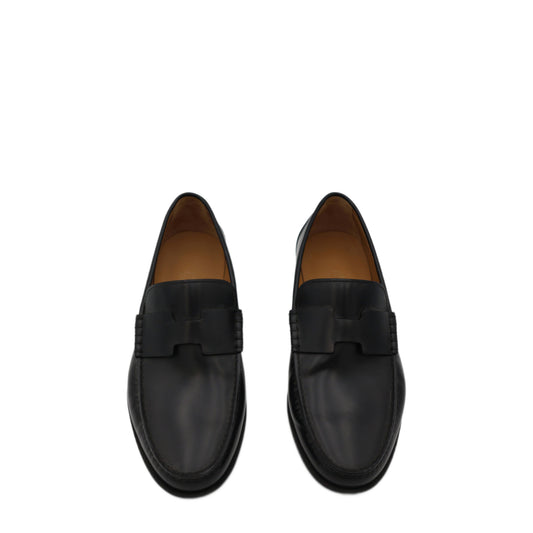 Hermès Duke Loafers in Noir Glazed Calfskin