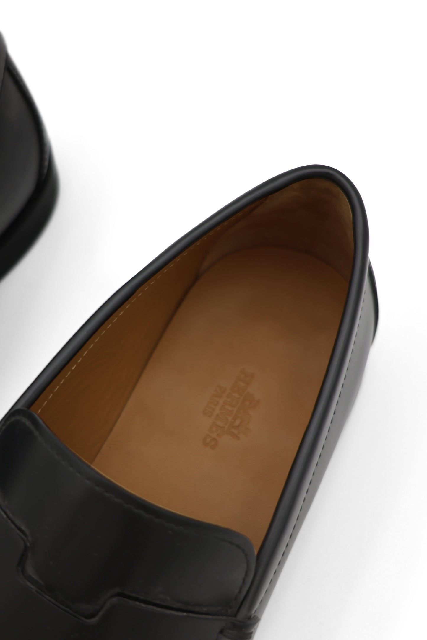 Hermès Duke Loafers in Noir Glazed Calfskin