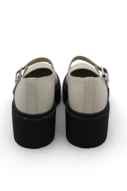 Hermès Hoxton Oxford Platform Mary Jane Shoes in Beige Glaise