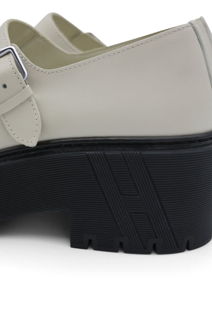 Hermès Hoxton Oxford Platform Mary Jane Shoes in Beige Glaise
