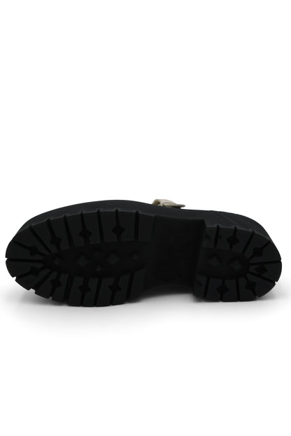 Hermès Hoxton Oxford Platform Mary Jane Shoes in Beige Glaise