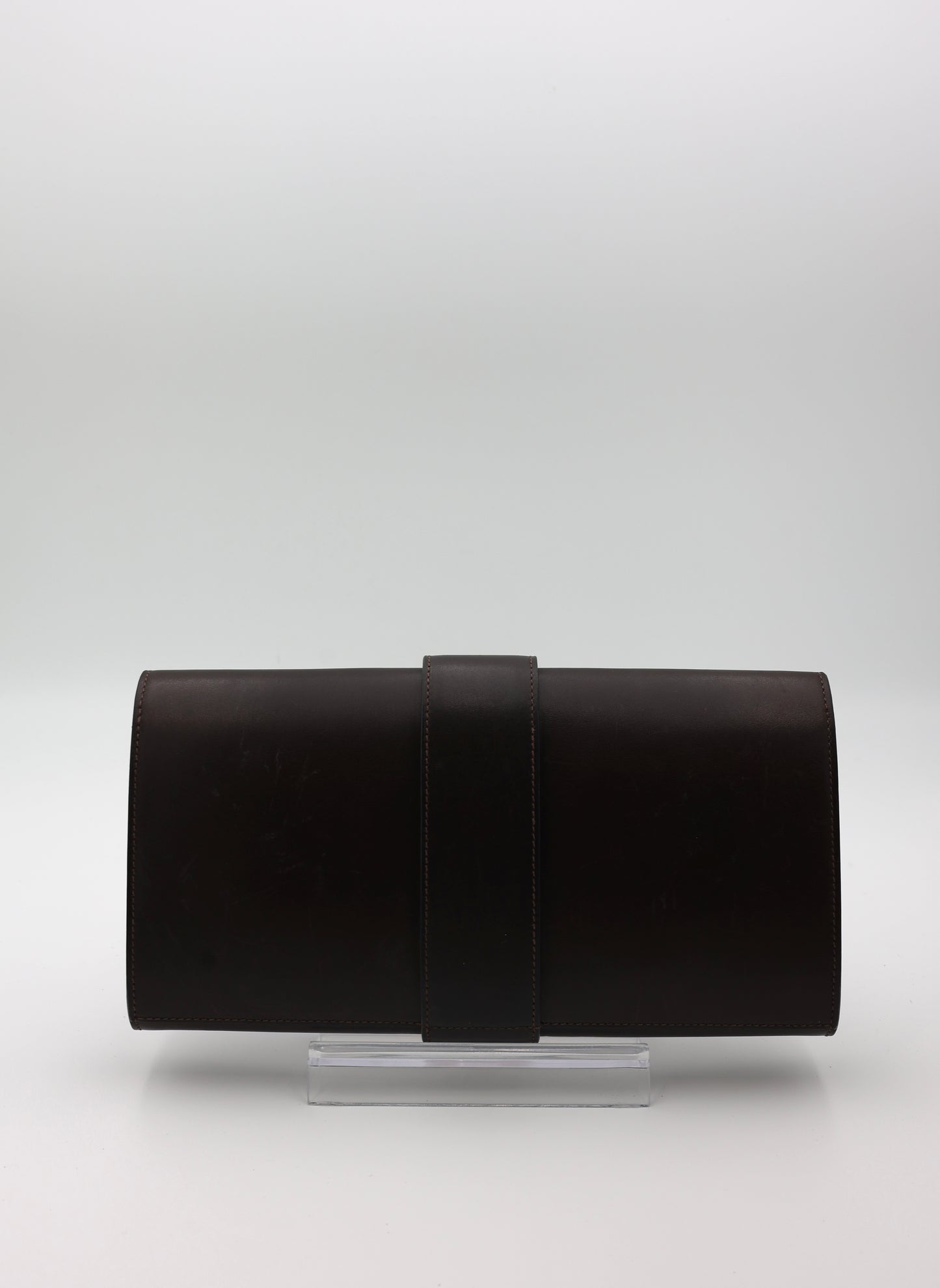 Hermes Medor 29 Clutch in Chocolat Box Calfskin with Gold Hardware