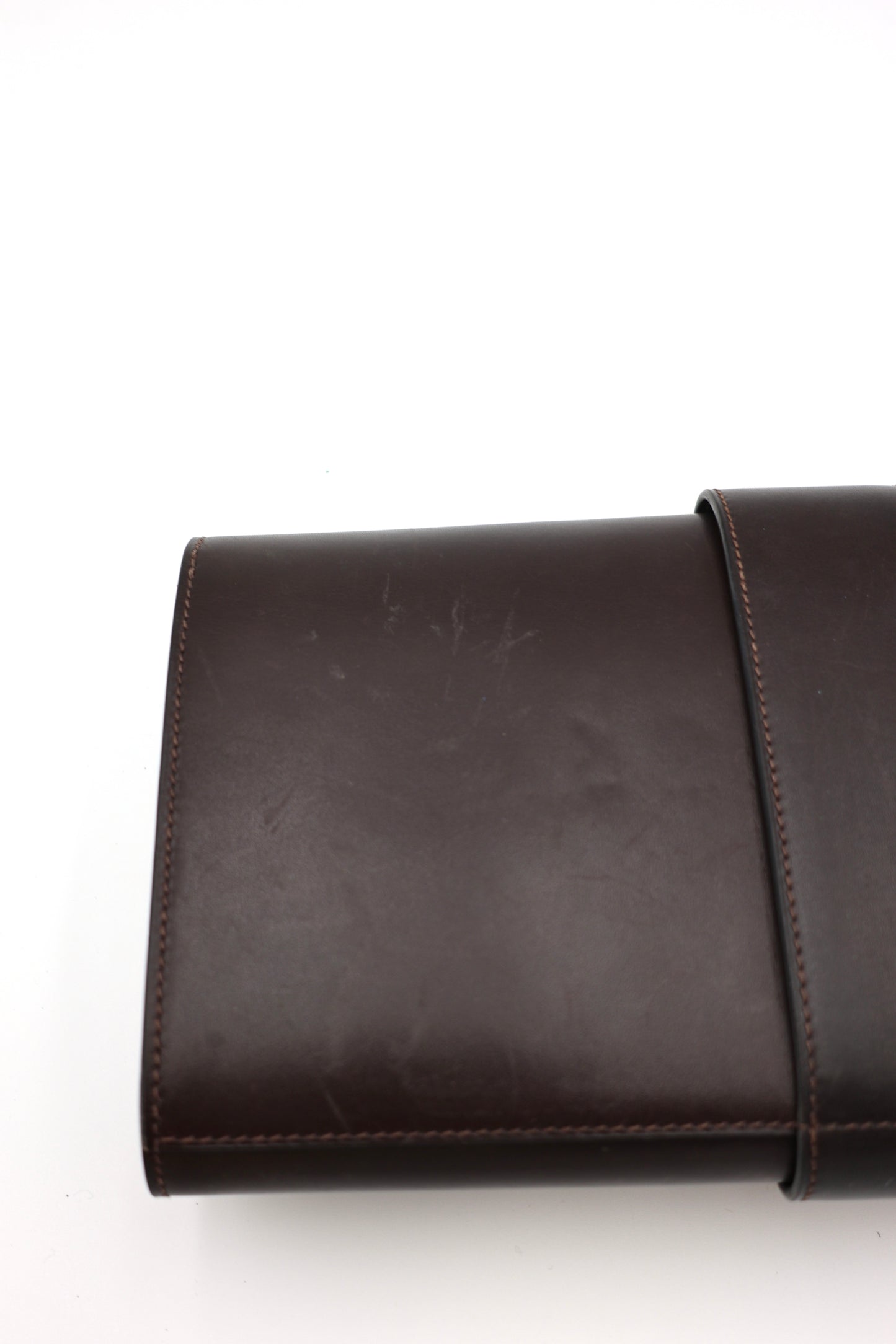 Hermes Medor 29 Clutch in Chocolat Box Calfskin with Gold Hardware