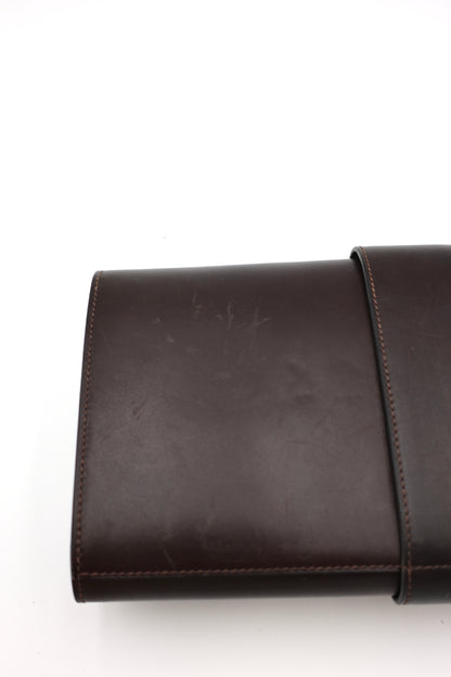 Hermes Medor 29 Clutch in Chocolat Box Calfskin with Gold Hardware