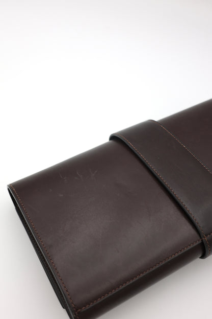 Hermes Medor 29 Clutch in Chocolat Box Calfskin with Gold Hardware