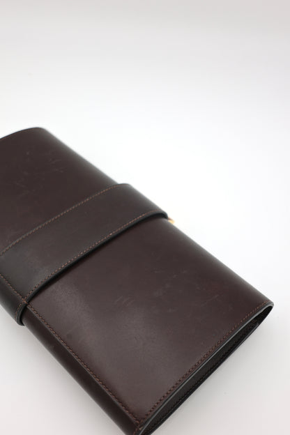 Hermes Medor 29 Clutch in Chocolat Box Calfskin with Gold Hardware
