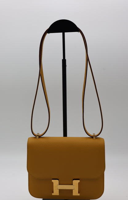 Hermès Constance 18 Bag in Jaune Ambre Epsom Leather