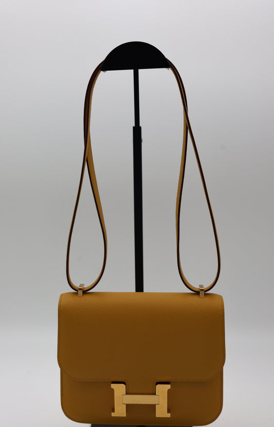 Hermès Constance 18 Bag in Jaune Ambre Epsom Leather