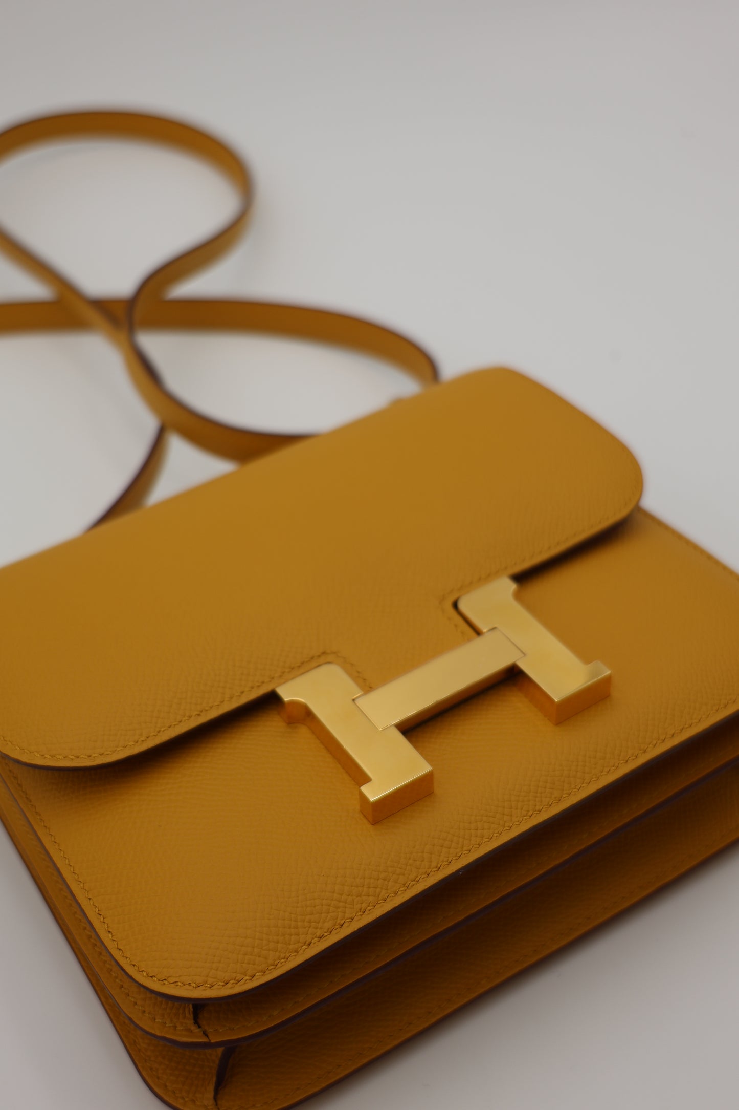 Hermès Constance 18 Bag in Jaune Ambre Epsom Leather