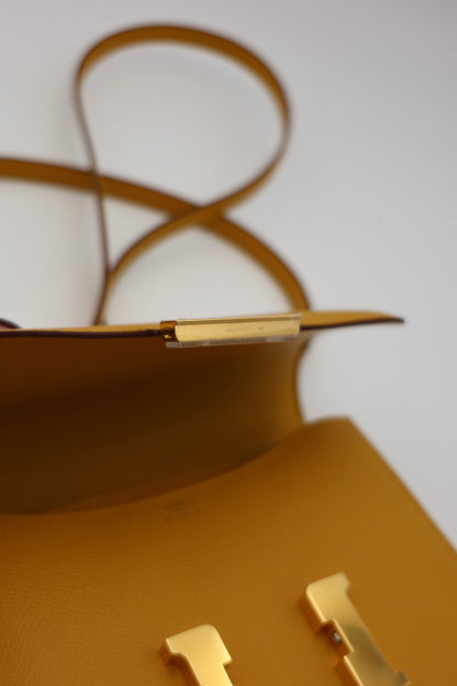 Hermès Constance 18 Bag in Jaune Ambre Epsom Leather