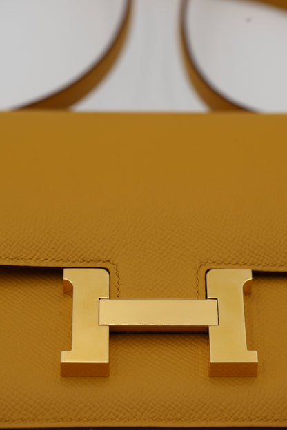 Hermès Constance 18 Bag in Jaune Ambre Epsom Leather