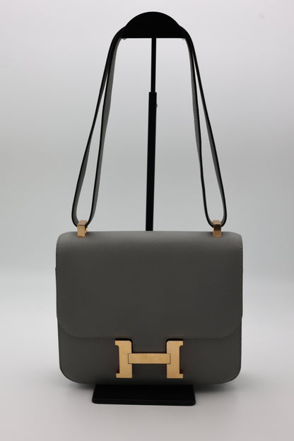 Hermès HSS Constance 24 in Bleu Glacier Epsom Leather