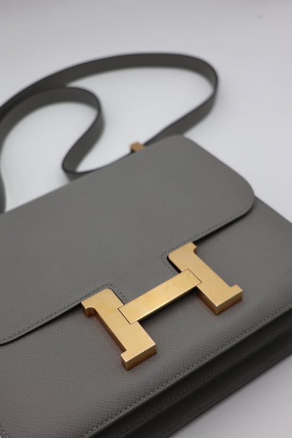 Hermès HSS Constance 24 in Bleu Glacier Epsom Leather