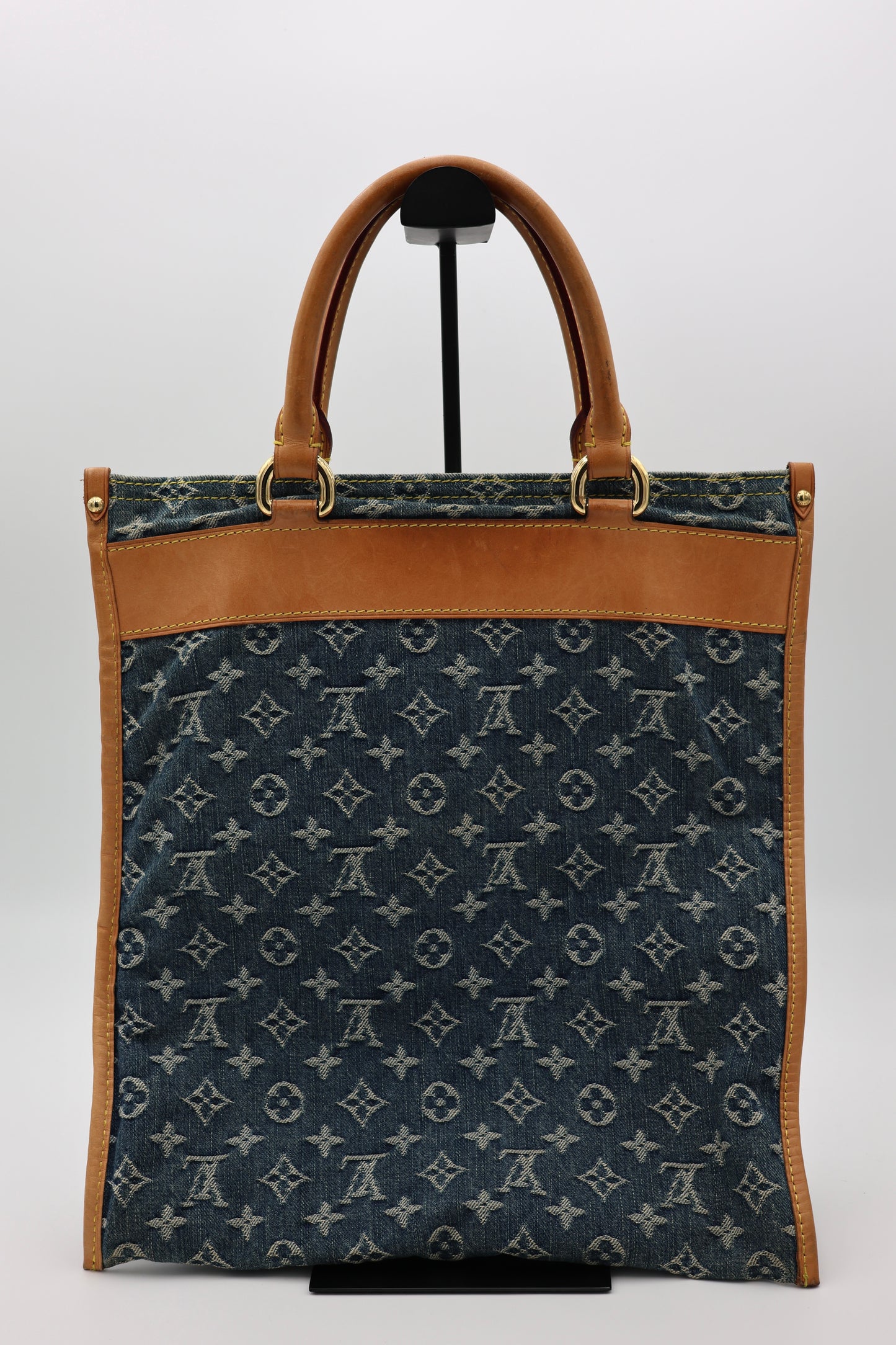 Louis Vuitton Blue Monogram Denim Sac Plat Tote Bag