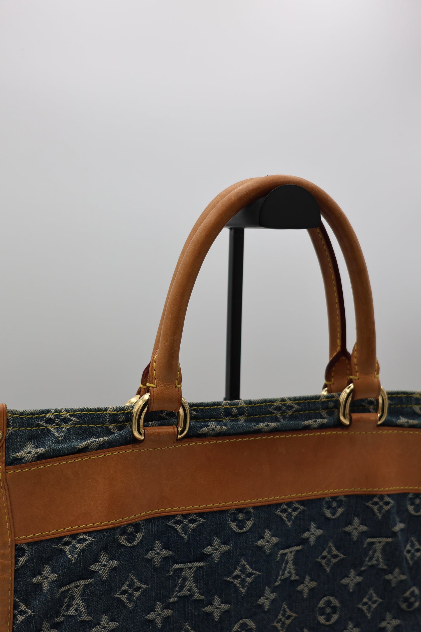 Louis Vuitton Blue Monogram Denim Sac Plat Tote Bag