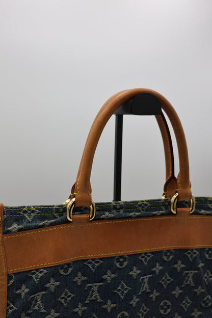 Louis Vuitton Blue Monogram Denim Sac Plat Tote Bag