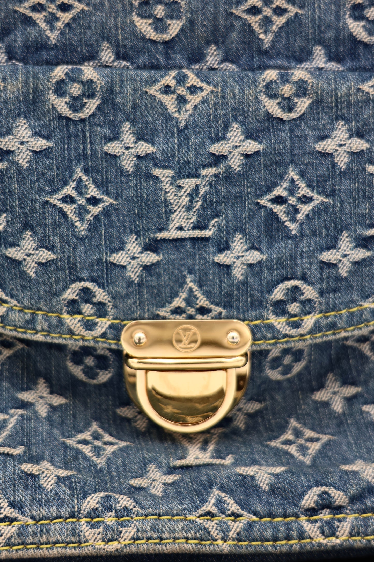 Louis Vuitton Blue Monogram Denim Sac Plat Tote Bag