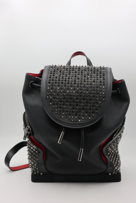 Christian Louboutin Large Explorafunk Backpack in Black Calfskin