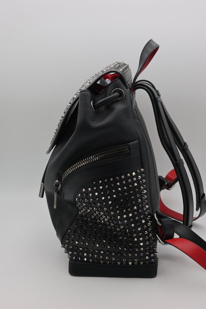 Christian Louboutin Large Explorafunk Backpack in Black Calfskin