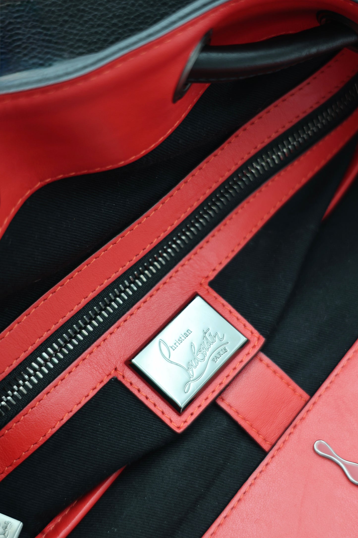 Christian Louboutin Large Explorafunk Backpack in Black Calfskin