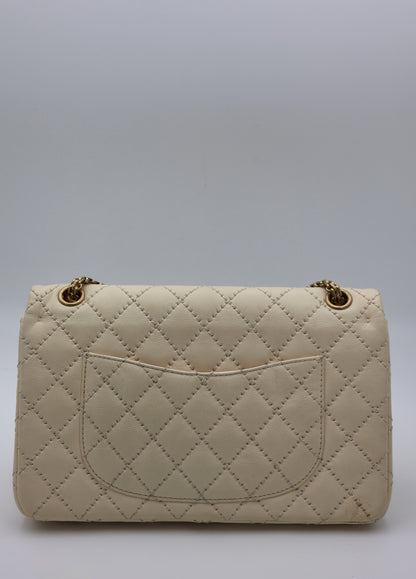 Chanel Reissue 2.55 Quilted Leather Medium Flap Bag in Beige