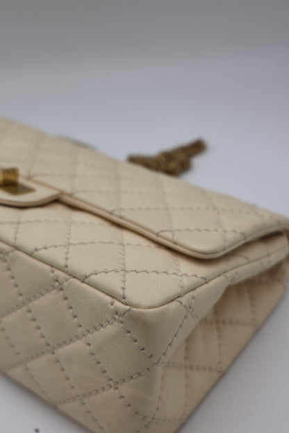 Chanel Reissue 2.55 Quilted Leather Medium Flap Bag in Beige