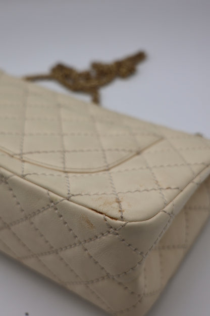 Chanel Reissue 2.55 Quilted Leather Medium Flap Bag in Beige