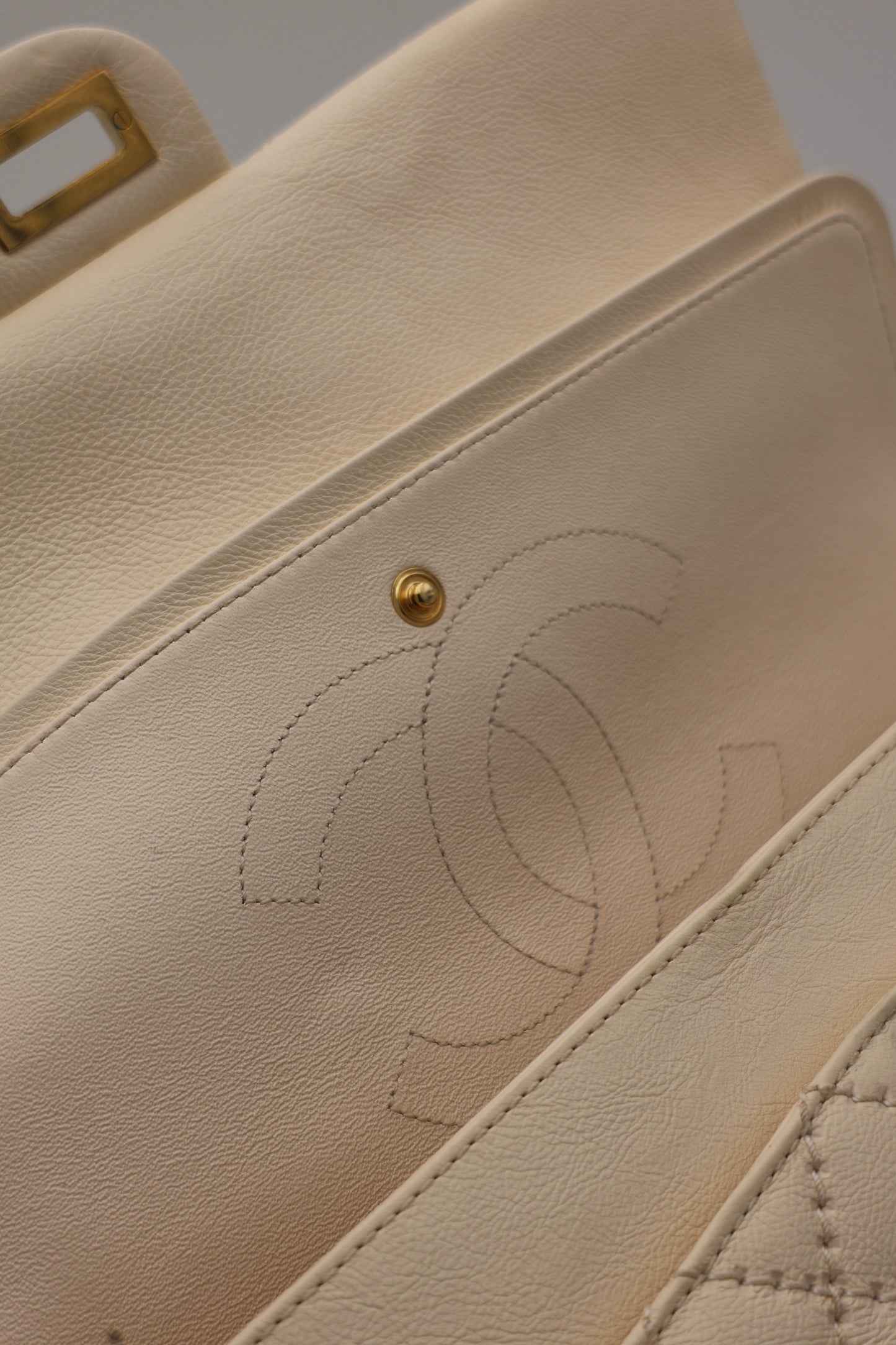 Chanel Reissue 2.55 Quilted Leather Medium Flap Bag in Beige