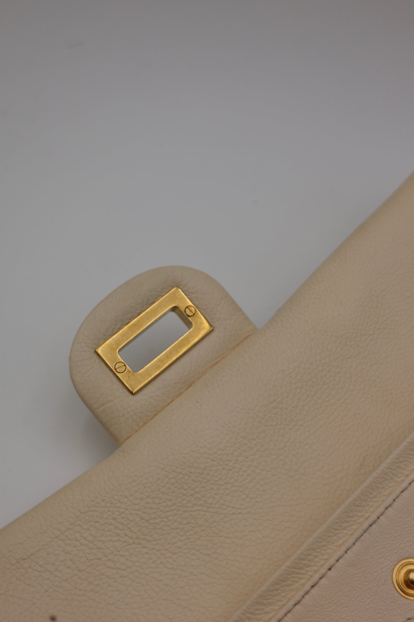 Chanel Reissue 2.55 Quilted Leather Medium Flap Bag in Beige